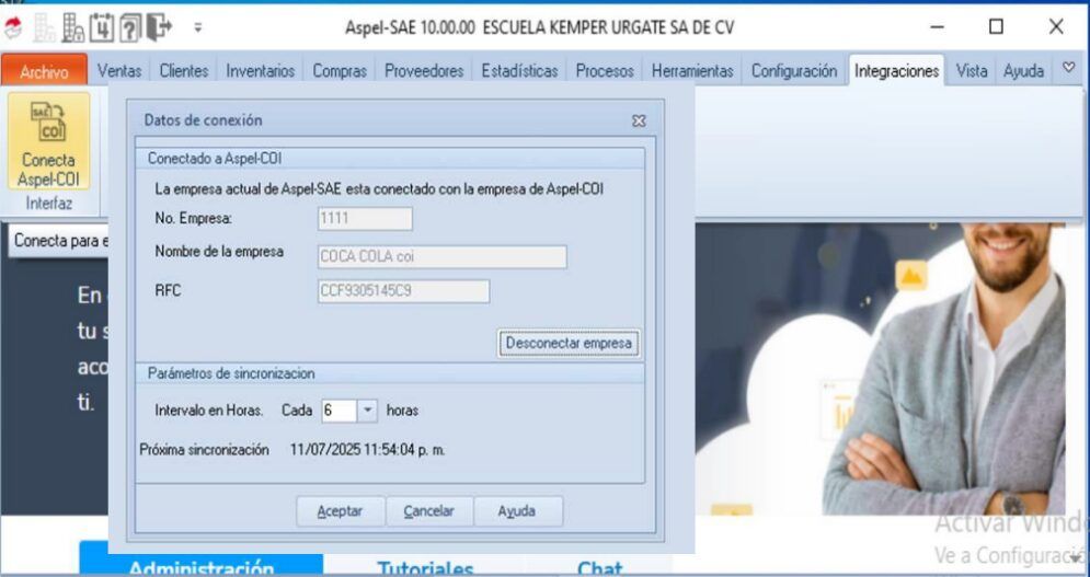 configura parametros sinc