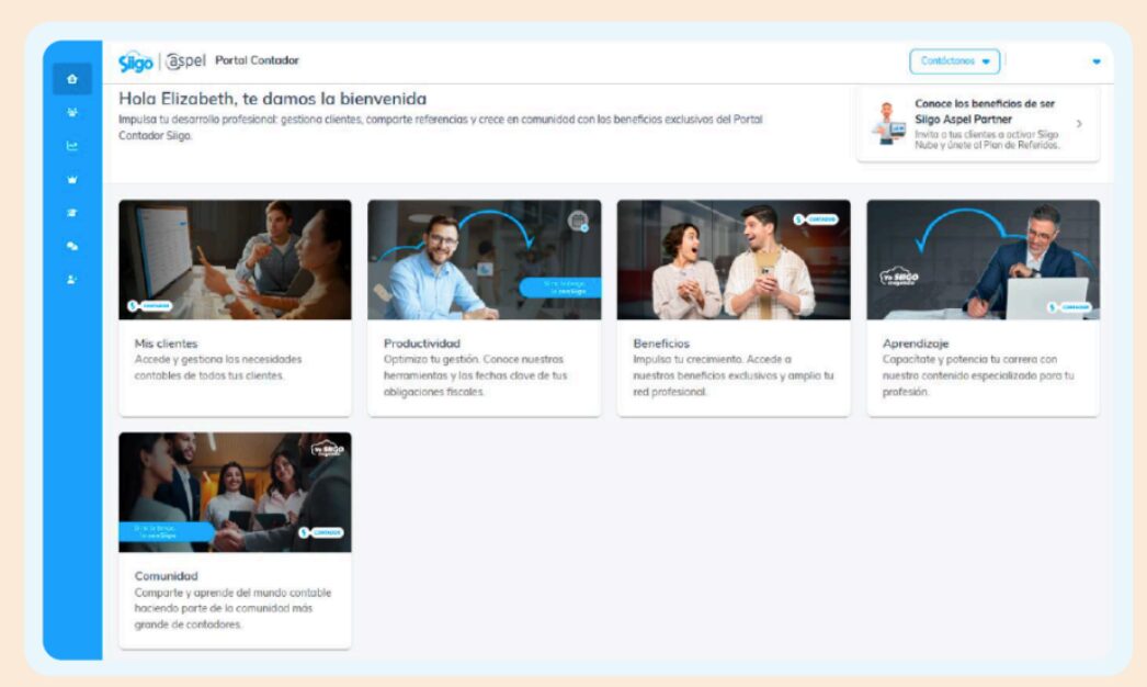 Dashboard inicial del Portal Contador de Siigo
