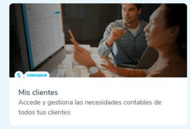 Vista del módulo Mis Clientes en el Portal Contador