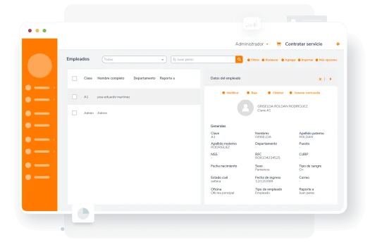 Dashboard de Aspel NOI Asistente para la gestión de personal
